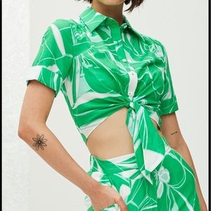 MILLY 
Stencil Floral Print Bonnie Top and pants